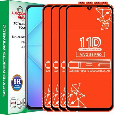 Laxdom Edge To Edge Tempered Glass for VIVO S1 PRO(Pack of 4)