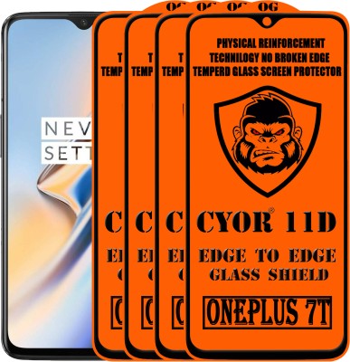 CYOR Edge To Edge Tempered Glass for ONEPLUS 7T(Pack of 4)