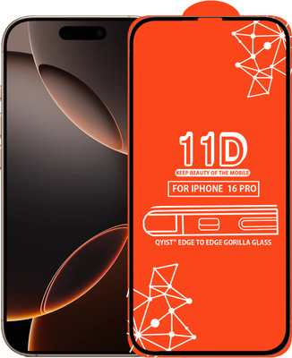 Qyist Edge To Edge Tempered Glass for IPHONE 16 PRO(Pack of 1)