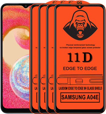 Laxdom Edge To Edge Tempered Glass for SAMSUNG GALAXY A04E(Pack of 4)
