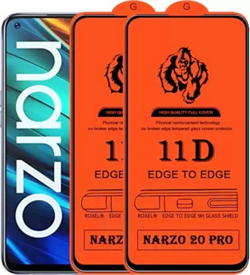 9H Edge To Edge Tempered Glass for Realme Narzo 20 Pro(Pack of 2)