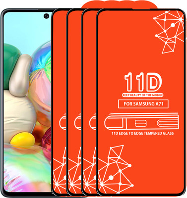 Qyist Edge To Edge Tempered Glass for Samsung Galaxy A71(Pack of 4)