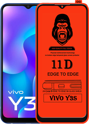 Laxdom Edge To Edge Tempered Glass for VIVO Y3S(Pack of 1)