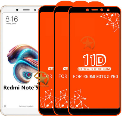 SEVEN7STAR Edge To Edge Tempered Glass for Mi Redmi Note 5 Pro(Pack of 3)