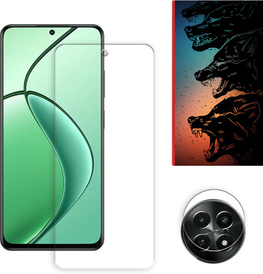 ARBAN Edge To Edge Tempered Glass for Realme C65 5G Tempered Screen Protector | Anti-Scratch | Edge to Edge Full Coverage | 9H Hardness ( 1 FRONT SCREEN GUARD + 1 CAMERA LENS PROTECTOR + 1 FREE BACK EMBOSSED SKIN061 )(Pack of 1)