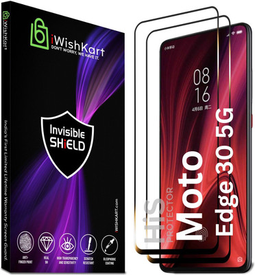 iWishKart Edge To Edge Tempered Glass for MOTOROLA Edge 30, edge30, MOTOROLA Moto Edge 30 5G Gorilla Glass(Pack of 2)
