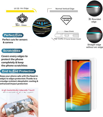 A-Allin1 Edge To Edge Tempered Glass for LG Velvet, UV Glass Easy Installation With A Single Swipe(Pack of 1)