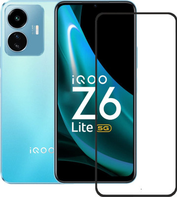 DMJHP Edge To Edge Tempered Glass for iQoo Z6 Lite 5G(Pack of 1)