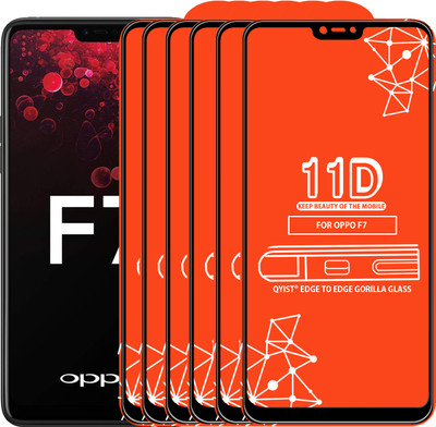 Qyist Edge To Edge Tempered Glass for OPPO F7(Pack of 6)