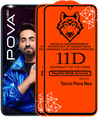 DeepzHub Edge To Edge Tempered Glass for Tecno Pova Neo(Pack of 2)