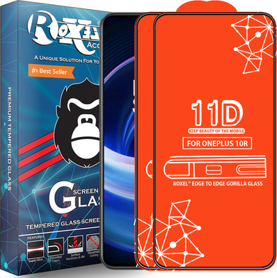 Roxel Edge To Edge Tempered Glass for Oneplus 10R(Pack of 2)