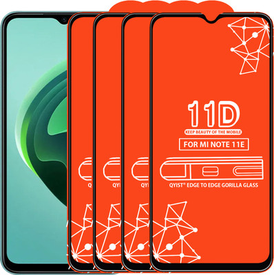 Qyist Edge To Edge Tempered Glass for Mi Note 11E(Pack of 4)