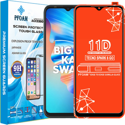 PFOAM Edge To Edge Tempered Glass for TECNO SPARK 6 GO(Pack of 1)