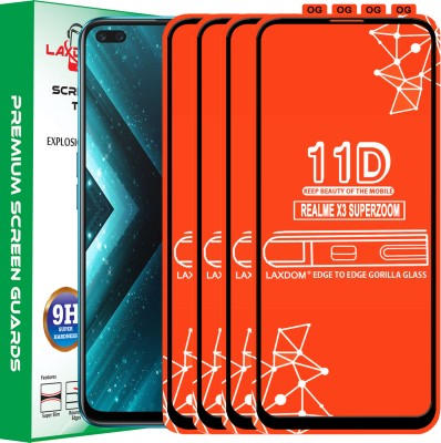 Laxdom Edge To Edge Tempered Glass for REALME X3 SUPERZOOM(Pack of 4)