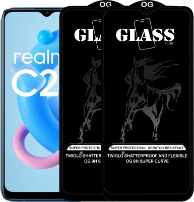 TWIGLO Edge To Edge Tempered Glass for REALME C20(Pack of 2)