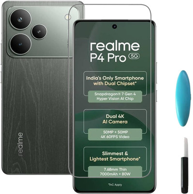 FwellT Edge To Edge Tempered Glass for Realme P4 Pro 5G(Pack of 1)