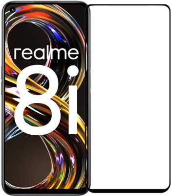 DMJHP Edge To Edge Tempered Glass for Realme 8i(Pack of 1)