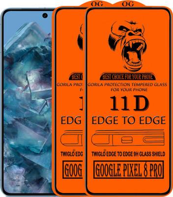 TWIGLO Edge To Edge Tempered Glass for GOOGLE PIXEL 8 PRO(Pack of 3)