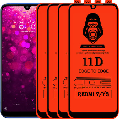 Rofix star Edge To Edge Tempered Glass for REDMI Y3(Pack of 4)
