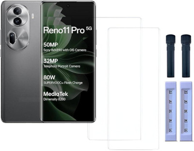 crixus Edge To Edge Tempered Glass for Oppo Reno11 Pro(Pack of 2)