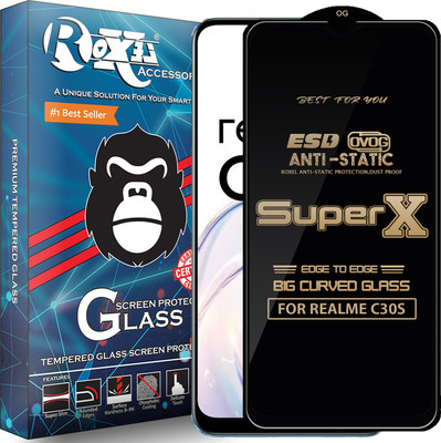 Roxel Edge To Edge Tempered Glass for REALME C30S(Pack of 1)