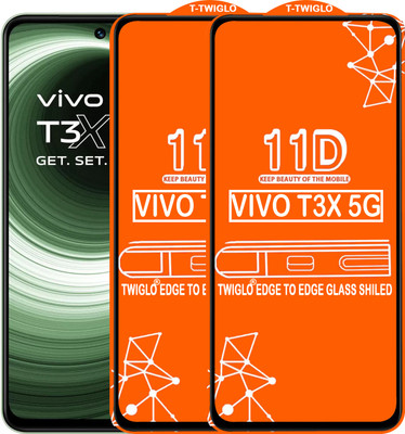 Flipkart SmartBuy Edge To Edge Tempered Glass for VIVO T3X 5G(Pack of 2)