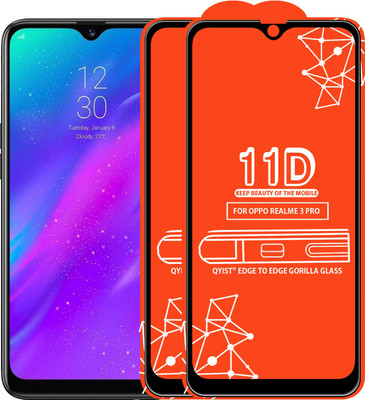 Qyist Edge To Edge Tempered Glass for Realme 3 Pro(Pack of 2)