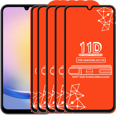 Qyist Edge To Edge Tempered Glass for SAMSUNG A25 5G(Pack of 5)