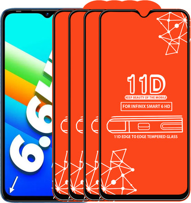Qyist Edge To Edge Tempered Glass for Infinix Smart 6 Hd(Pack of 4)