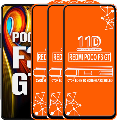 CYOR Edge To Edge Tempered Glass for REDMI POCO F3 GT(Pack of 3)