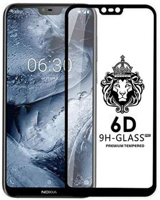 1DOLLAR Edge To Edge Tempered Glass for Nokia 6.1 Plus(Pack of 2)
