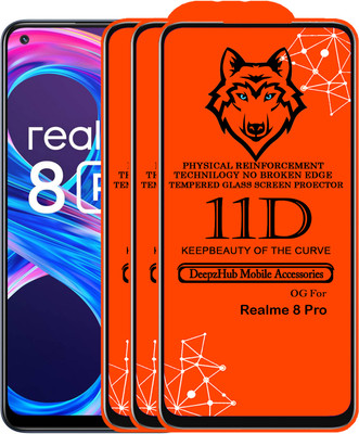CRodible Edge To Edge Tempered Glass for Realme 8 Pro(Pack of 3)