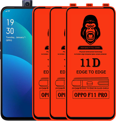 Laxdom Edge To Edge Tempered Glass for OPPO F11 PRO(Pack of 3)