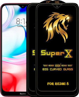 PFOAM Edge To Edge Tempered Glass for REDMI 8(Pack of 2)