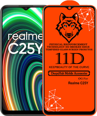 DeepzHub Edge To Edge Tempered Glass for Realme C25Y(Pack of 1)