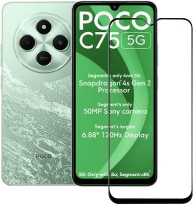 Flipkart SmartBuy Edge To Edge Tempered Glass for Poco C75 5G, Poco C75(Pack of 1)
