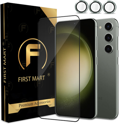 FIRST MART Edge To Edge Tempered Glass for Samsung Galaxy S23 5G, Samsung S23 5G, Samsung Galaxy S23, Edge to Edge Glass with Green Camera Ring(Pack of 1)