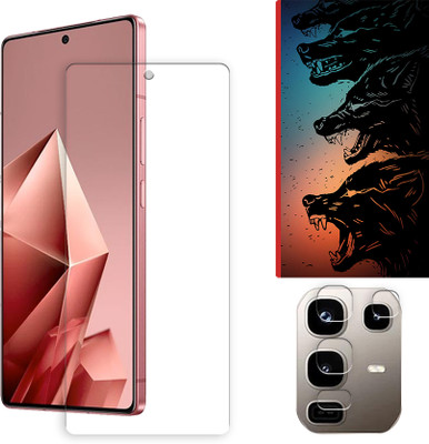 SOMTONE Edge To Edge Tempered Glass for Infinix Note 50 4G Tempered Glass Screen Protector | Anti-Scratch | Edge to Edge Full Coverage | 9H Hardness ( 1 FRONT SCREEN GUARD + 1 CAMERA LENS PROTECTOR + 1 FREE BACK EMBOSSED SKIN061 )(Pack of 1)