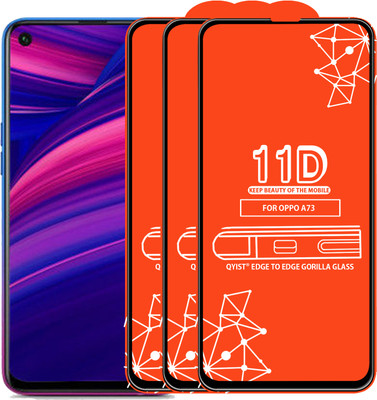 Qyist Edge To Edge Tempered Glass for Oppo A73 5G(Pack of 3)