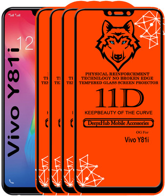 DeepzHub Edge To Edge Tempered Glass for Vivo Y81i(Pack of 4)