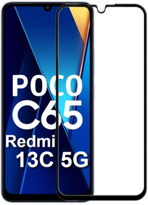 EITANSHA CREATION Edge To Edge Tempered Glass for POCO C65, Poco M6 5G, Redmi 13C 4G, Redmi 13C 5G(Pack of 1)