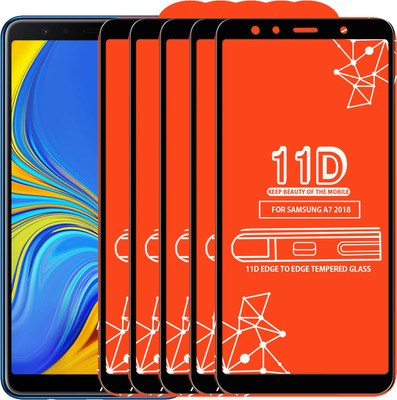 Qyist Edge To Edge Tempered Glass for Samsung Galaxy A7 2018 Edition(Pack of 5)