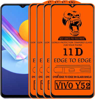 CYOR Edge To Edge Tempered Glass for VIVO Y52(Pack of 4)
