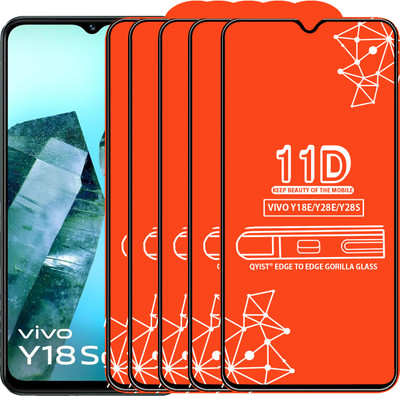 Qyist Edge To Edge Tempered Glass for VIVO Y18E(Pack of 5)