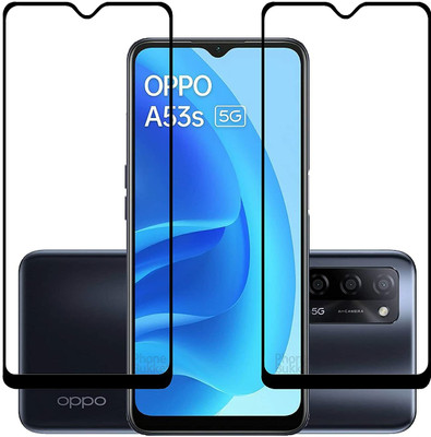 NIMMIKA ENTERPRISES Edge To Edge Tempered Glass for Oppo A53s 5G D+ Tempered Glass(Pack of 2)