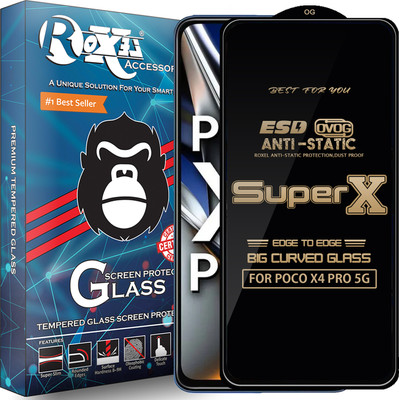 Roxel Edge To Edge Tempered Glass for POCO X4 PRO 5G(Pack of 1)