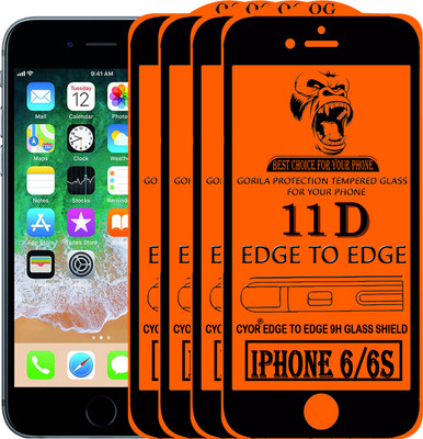 CYOR Edge To Edge Tempered Glass for Apple iPhone 6s(Pack of 4)