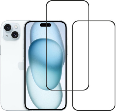 KARTRAY Edge To Edge Tempered Glass for APPLE iPhone 15 Plus(Pack of 2)