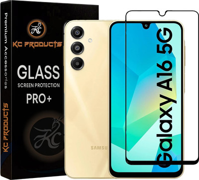 KC PRODUCTS Edge To Edge Tempered Glass for Samsung A16, 5g with Easy Self Installation Kit(Pack of 1)