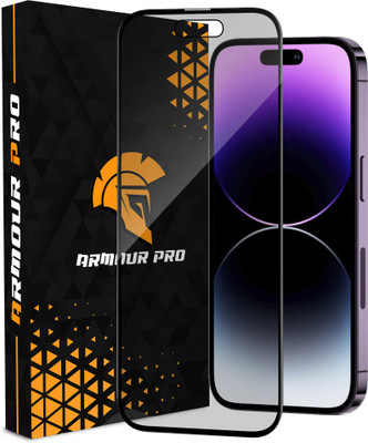 ArmourPro Edge To Edge Tempered Glass for Apple iPhone 14 Pro, iPhone 14 Pro, 14 Pro, (Black Border OG Glass) (Matte Finish)(Pack of 1)